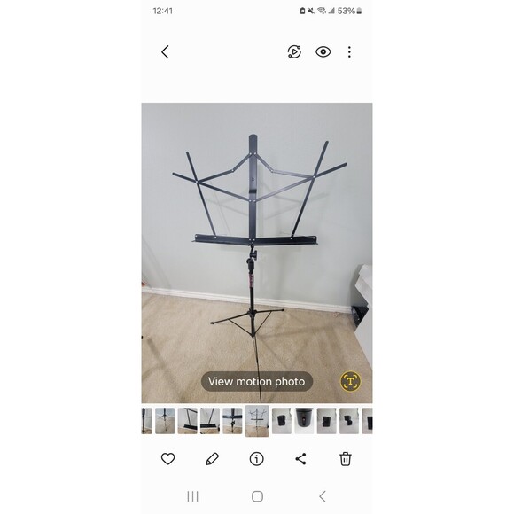 On-Stage Stands SM7122BB Compact Folding Music Stand with Bag - Picture 12 of 12